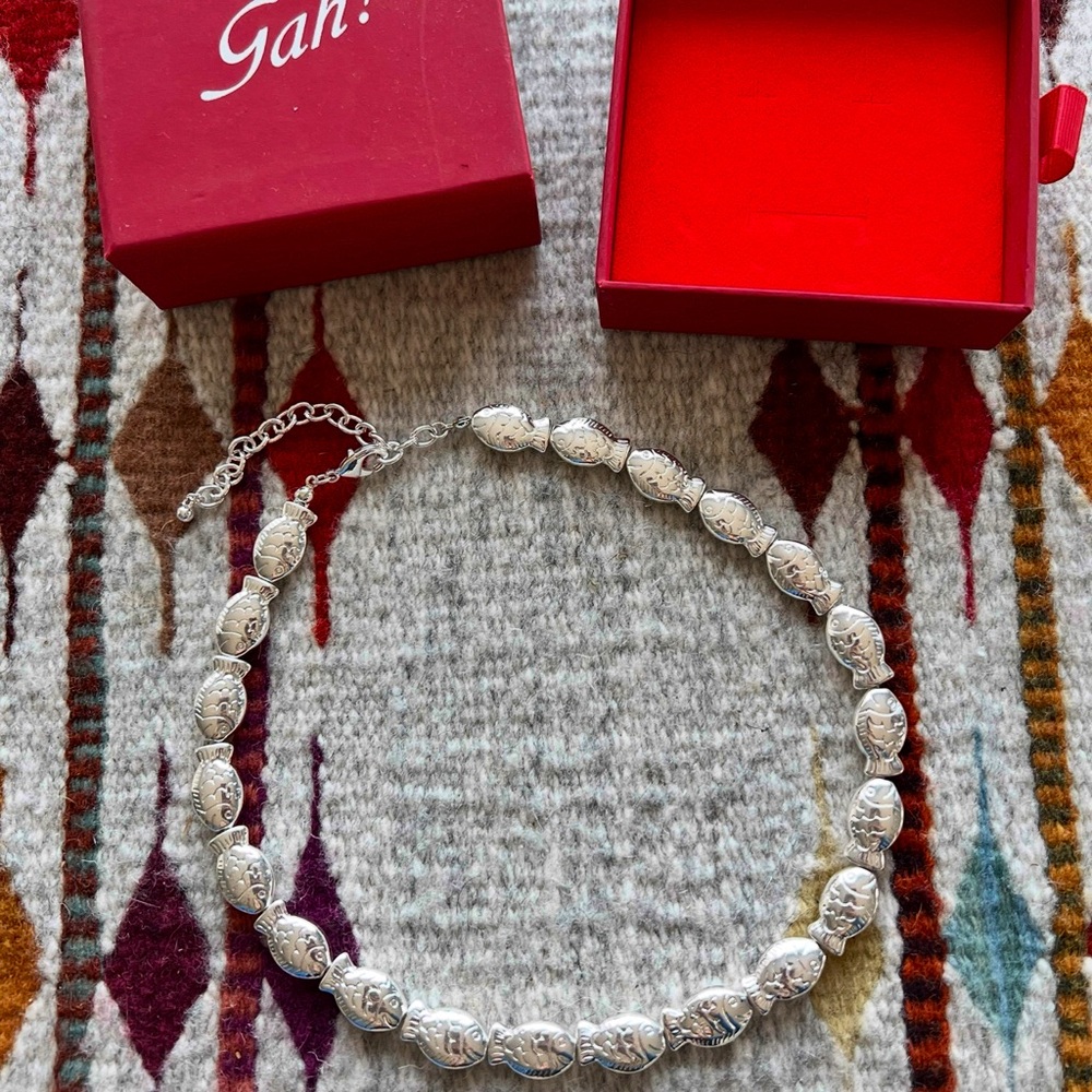 Lisa Says Gah Fish Necklace-Silver